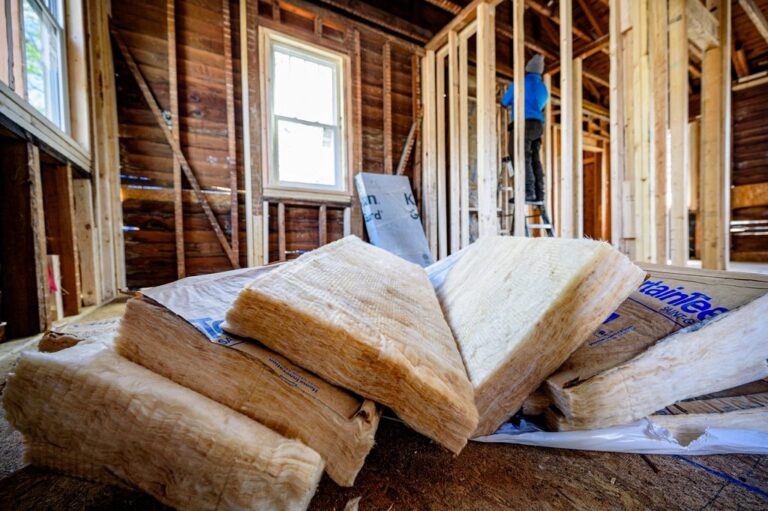 Isolatiemateriaal klaar voor een renovatie